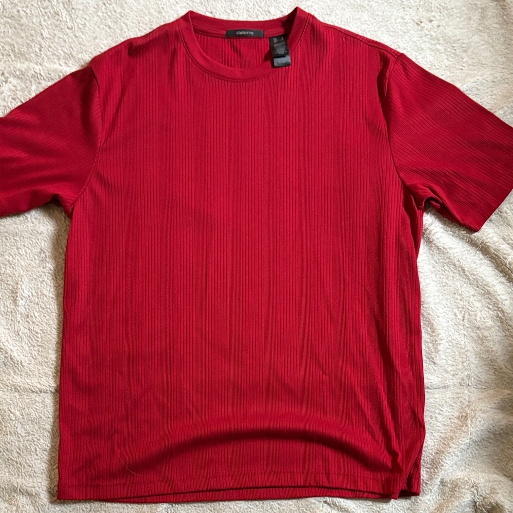 Claiborne Vibrant Red Short Sleeve Tee
